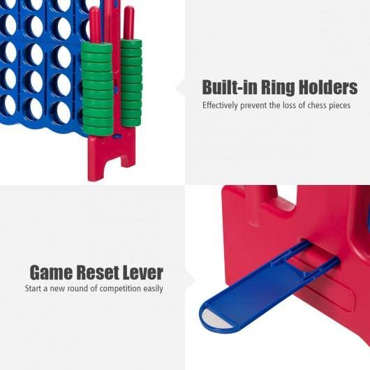 Jumbo 4-to-Score 4 in A Row Giant Game Set, Blue