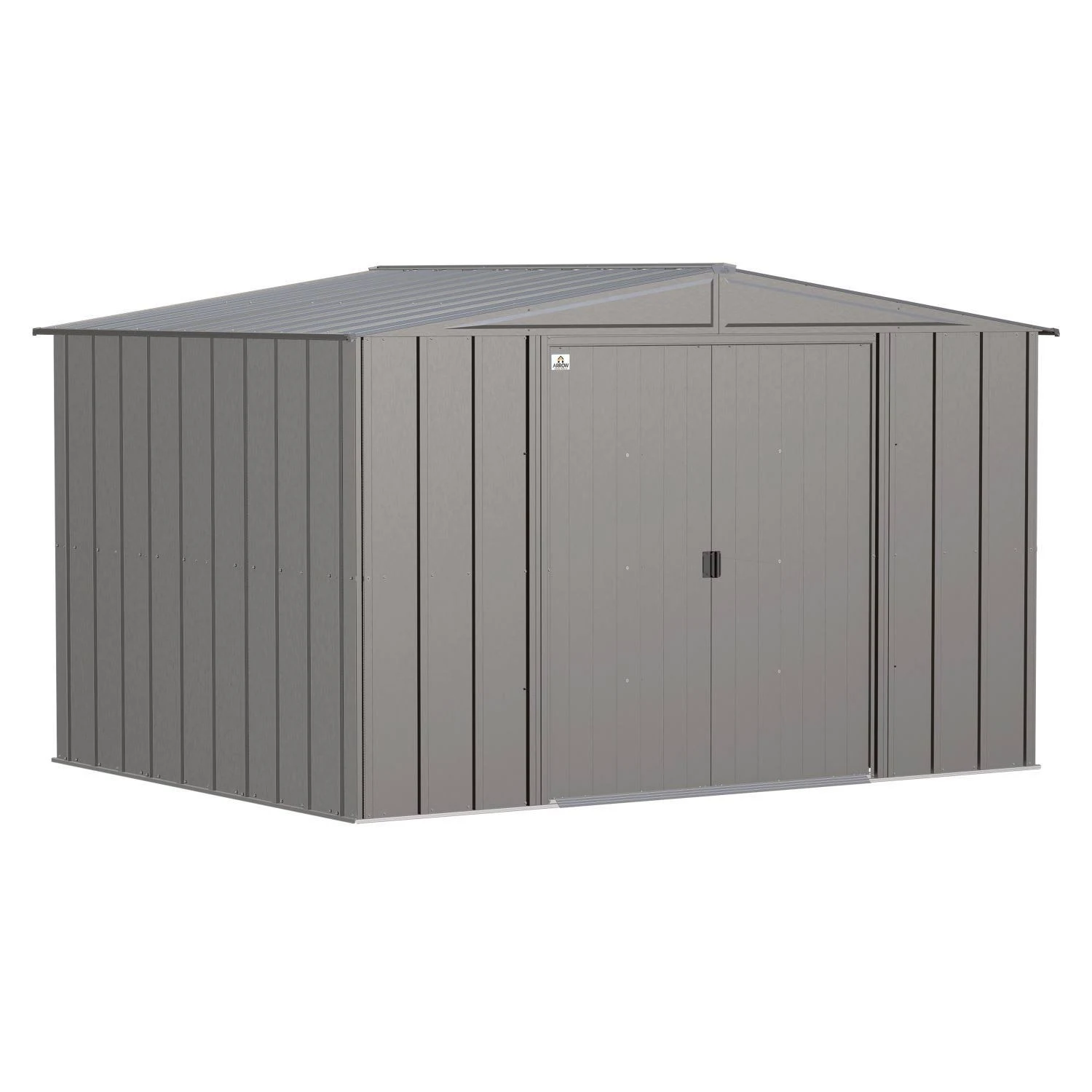 Arrow Classic 10 ft. x 8 ft. Steel Storage Shed in Charcoal