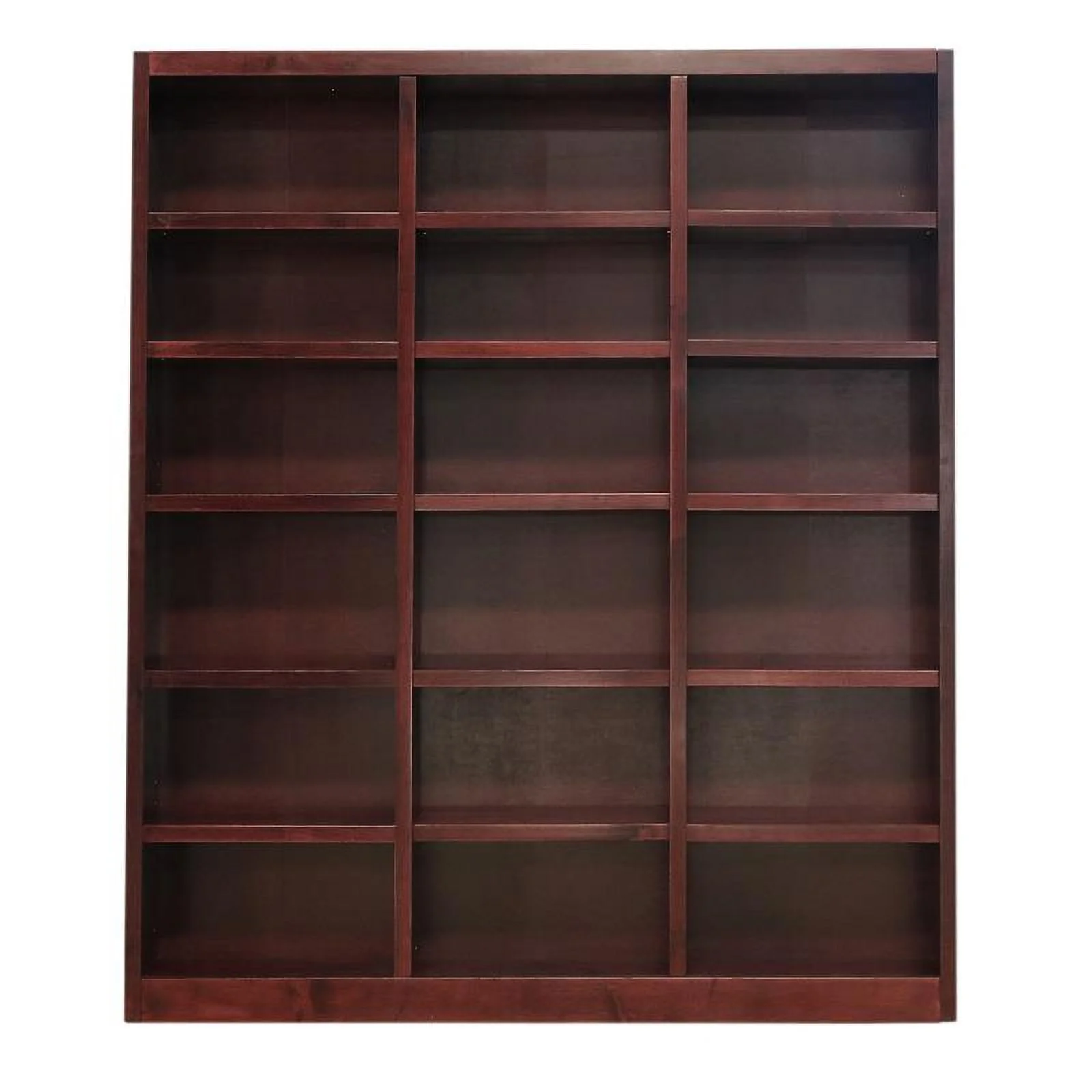 Home Square 84" Tall Wood Bookcase in Cherry Finish - Set of 2