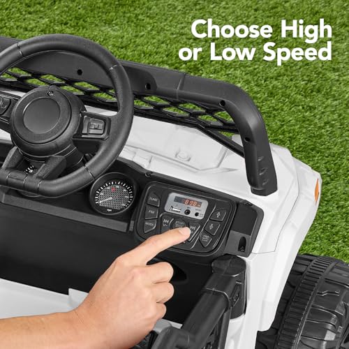 Best Choice Products Kids 12V Electric Ride On UTV Car and Trailer w/Parent Control, LED Lights, 2 Speeds, Bluetooth - Black
