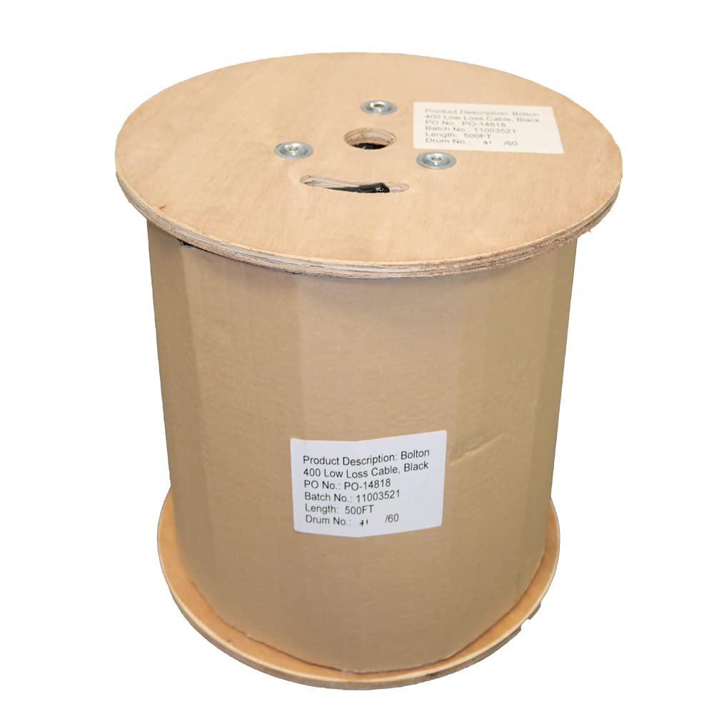 Bolton400 -LMR?400 Equivalent Coaxial Cable 100ft - Heavy Duty Ultra Low Loss Coax Cable 50ohm - N Male to N Male - 100 feet Black - for Home and Commercial Signal Booster Installations