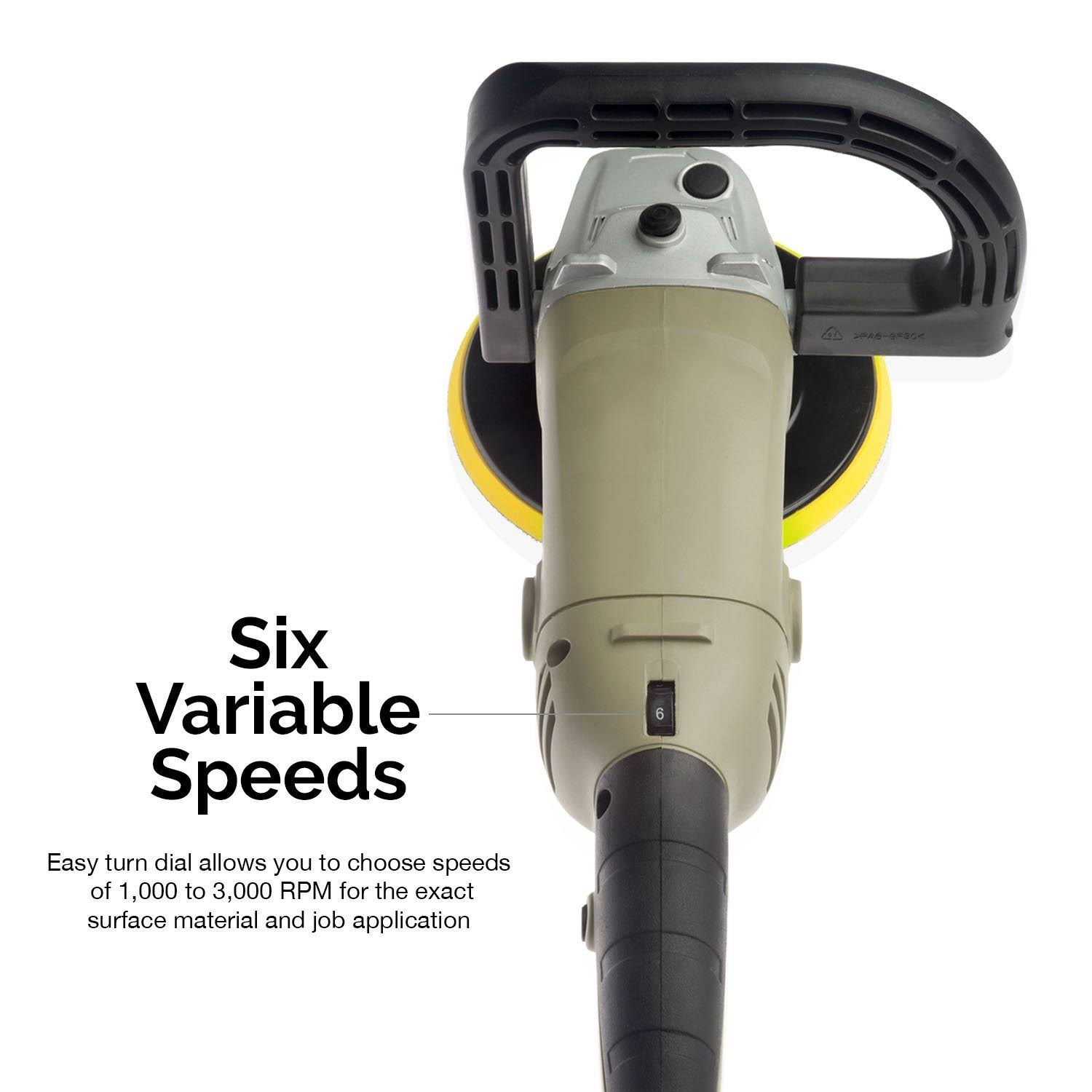 Neiko Variable Speed 7x22 Car, Truck and Boat Polisher, 1.75 HP Buffer