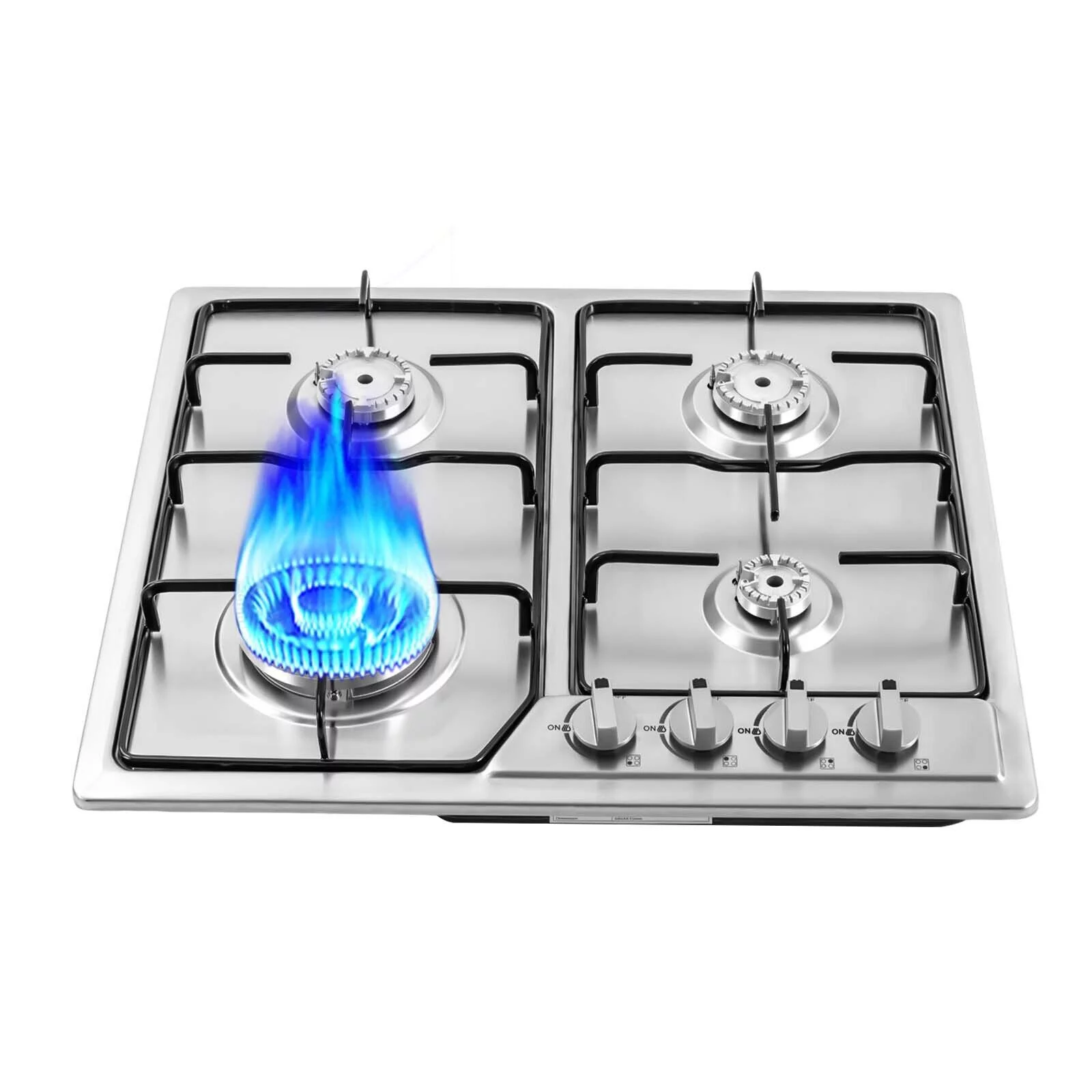 580*520mm Stainless Steel Built-in Gas Cooktop 4 Burners Natural gas LPG Cooktop