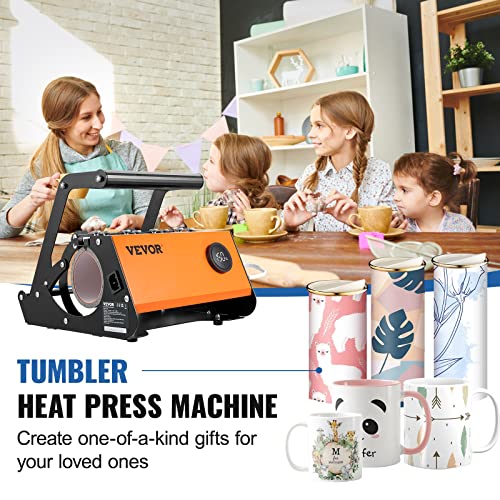 VEVOR Hat Press, Heat Press Machine for Caps with 3.5"×5.5" Curved Heating Element, Digital LCD Timer and Temperature Control, with LCD Timer and Temperature Control, Rigid Steel Frame - Black