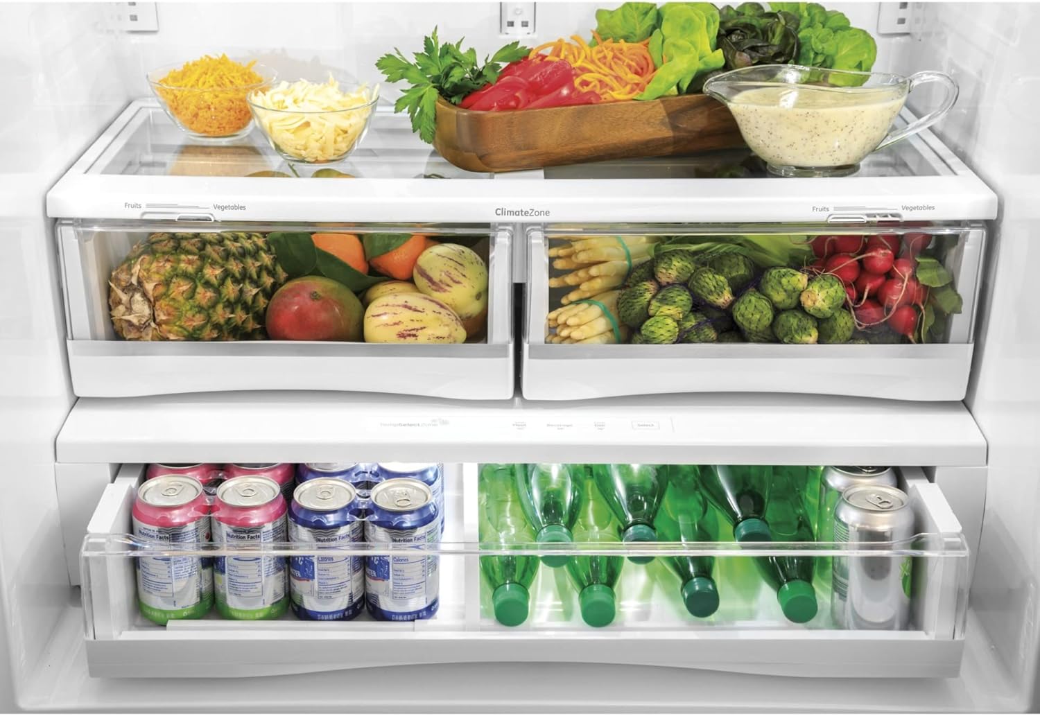 GE PROFILE PYE22KYNFS 36" Counter-Depth Bottom Freezer with French Door Twin Chill Evaporator Quick Space Shelf and LED Lighting in Fingerprint Resistant Stainless Steel