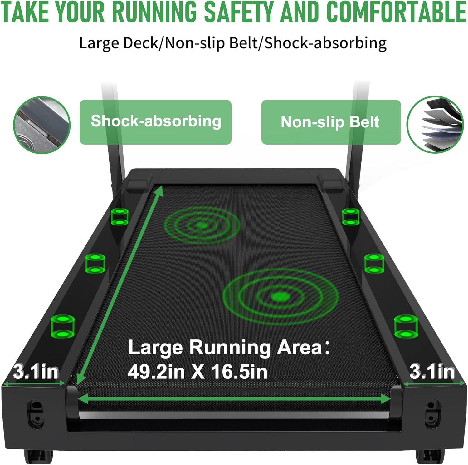 RUNOW Treadmills for Home with 0-12% Auto Incline, Folding Treadmill Perfect for Walking and Running, Built-in Speakers and Customized Programs Bring Superior Training Experience