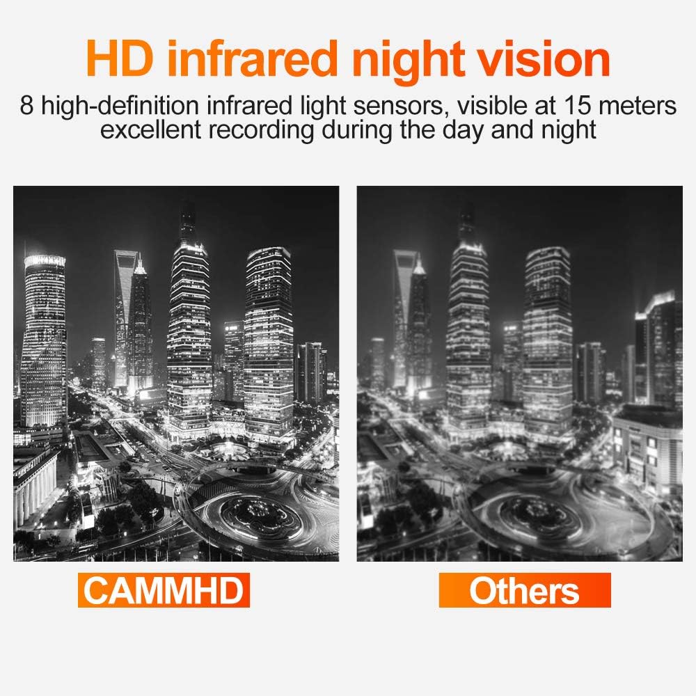 CAMMHD DSJ-C11 Body Worn Camera 1296P HD Night Vision Recorder, 32GB Memory Body Camera with Audio and Video,4000mAh Battery,170°Wide Angle,Detaction Motion Police Body Cam Civilain Body Camera