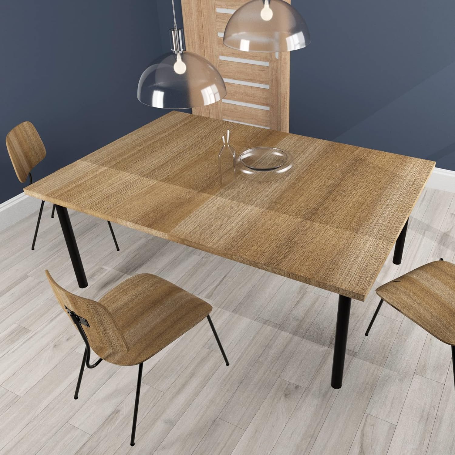 28 Inch Adjustable Table Legs, Black Legs for Desk, Sturdy Pipe Table Legs for Dining Table, Computer Table, ( Set of 4 )