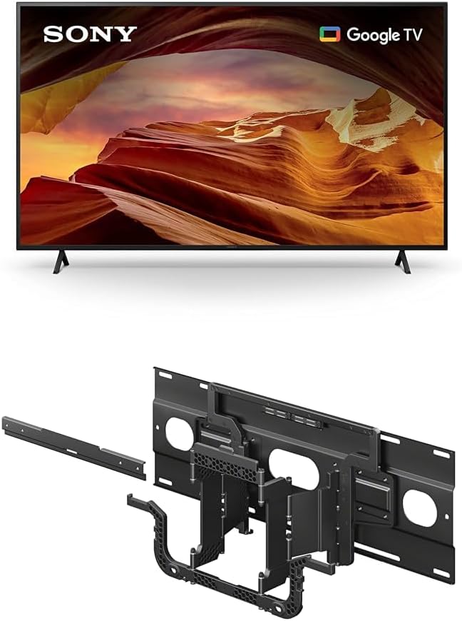 Sony 55 Inch 4K Ultra HD TV X77L Series: LED Smart Google TV Ultra-Slim TV Wall Mount Bracket for Select BRAVIA TV's (SU-WL905)