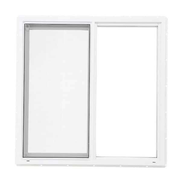 TAFCO Windows 35.5 in. x 35.5 in. Utility Left-Hand Single Slider Vinyl Window Dual Pane Insulated Glass, and Screen - Shop Hardware Tools Online Store