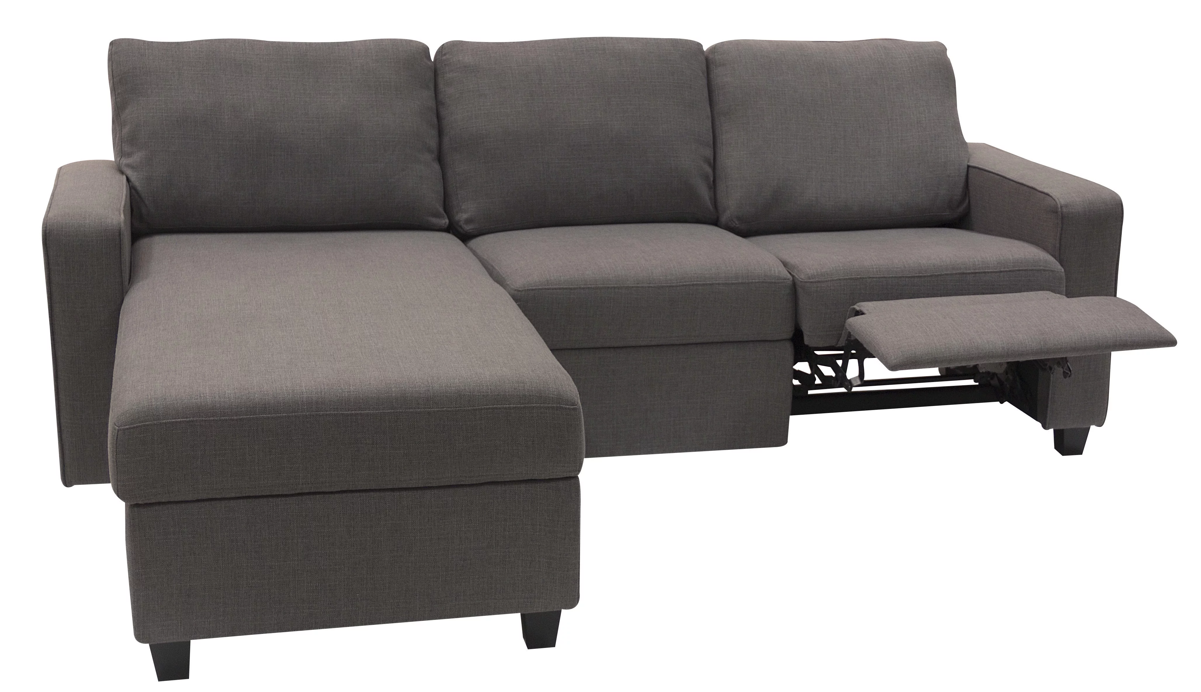 Serta Palisades Reclining Sectional with Left Storage Chaise - Gray