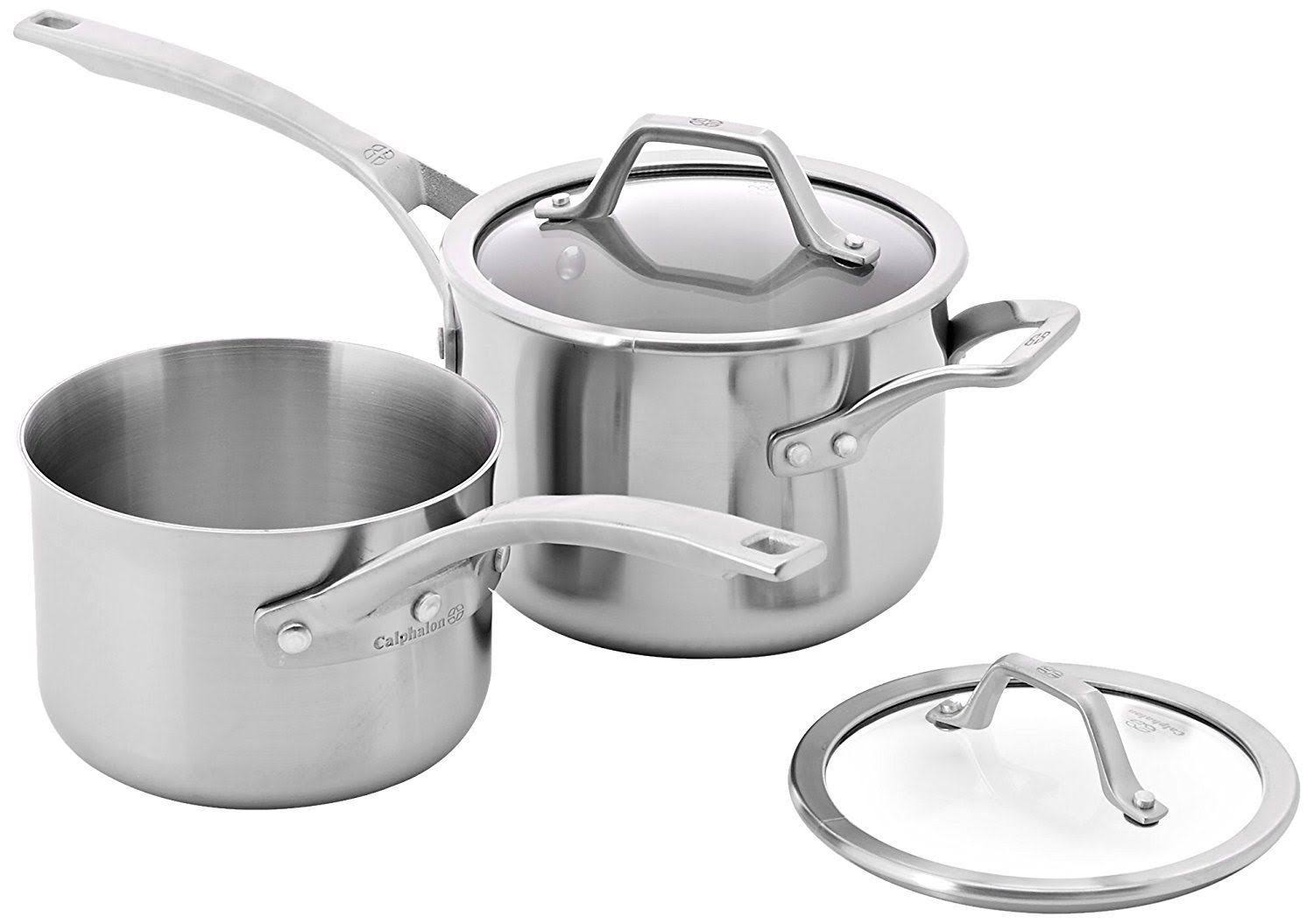 Calphalon 10-Piece Accucore Stainless Steel Cookware Set