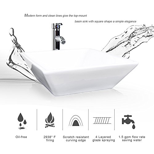 60" Double Vanity (2 * 24" Vanity,2* Porcelain Vessel Basin Sink,1 * 12" Side Cabinets),Double Bathroom Vanity Top with Porcelain White Sink,1.5 GPM Faucet/Drain Parts/Mirror Includes