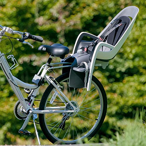 Hamax Caress Rear Child Bike Seat - Frame Mount, Ultra-Shock Absorbing, Adjustable to Fit Kids (Baby Through Toddler) 9 mo - 48.5 lb.