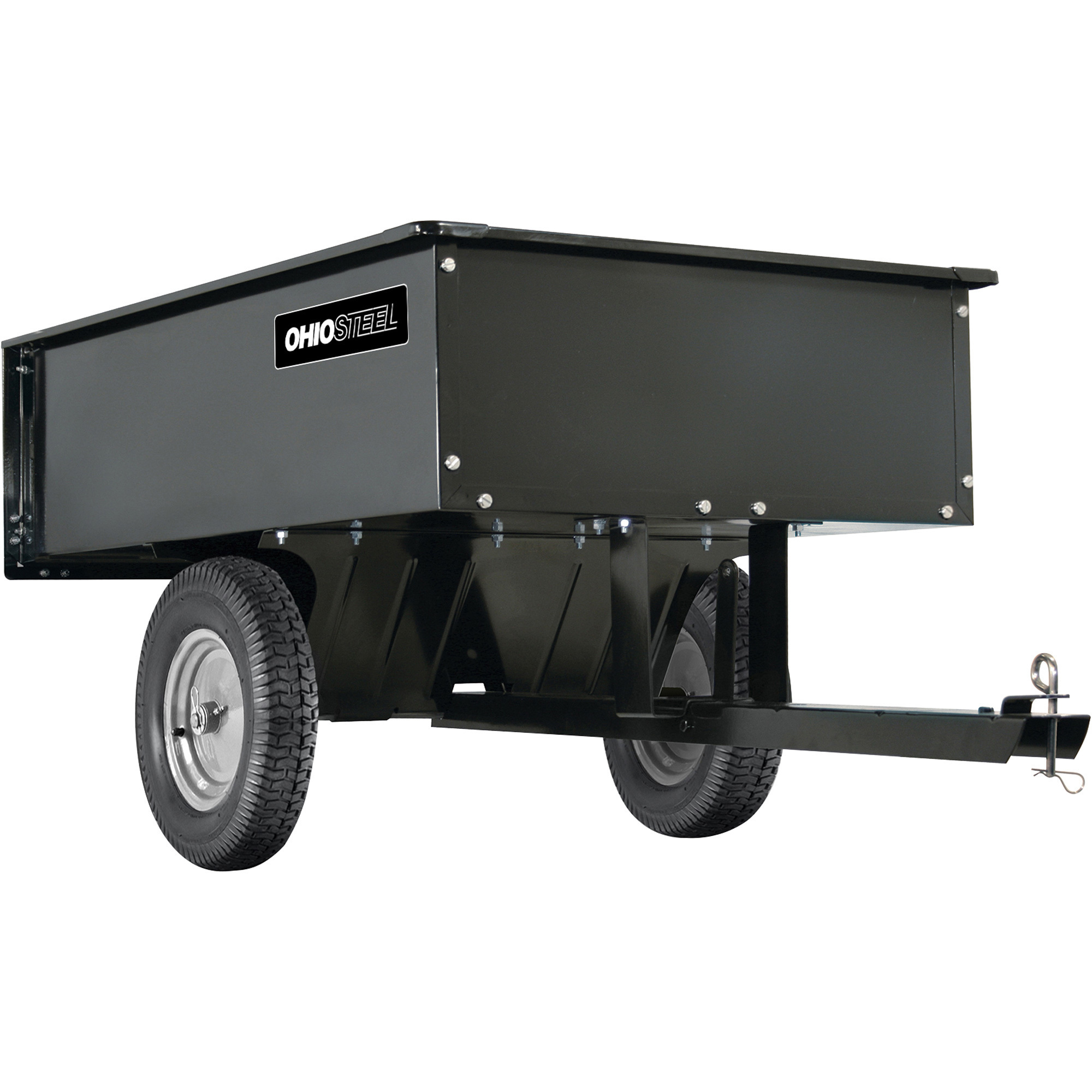 Lawn + Garden Utility Trailers Ohio Steel Heavy-Duty Steel Dump Cart, 1000-Lb. Capacity, 12 Cu. Ft.