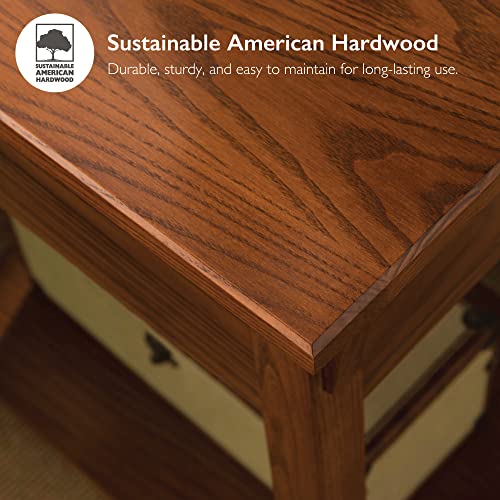 Leick Home SINCE 1914 Mission 60 inch TV Stand & Favorite Finds Mission, 48 in x 16 in x 30 in (D x W x H), Medium Oak