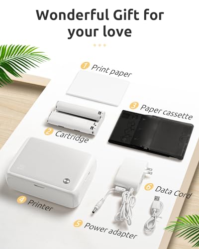 HPRT 4x6'' Portable Photo Printer – Instant Full-Color Photo Printer for Phone/Laptop/MacBook, Bluetooth/USB/WiFi Picture Printer with AR Video Printing, Thermal Dye Sublimation, All-in-One Kit
