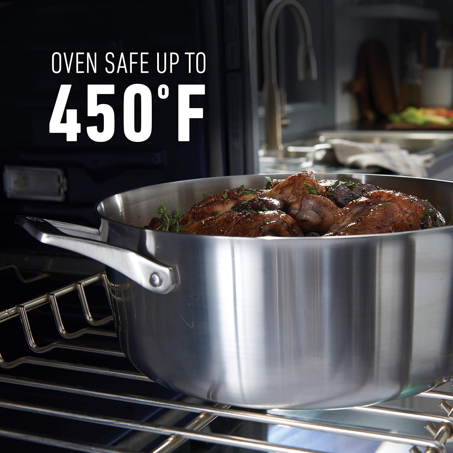 Calphalon Premier Stainless Steel Pots and Pans, 8-Piece Cookware Set