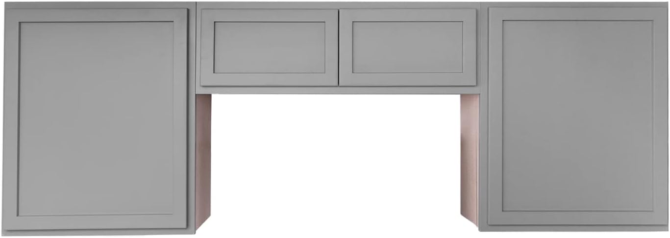 RTA (Ready-to-Assemble) Cabinets | Magnetic Grey Starter Laundry Room Cabinet Kit | 72" Wide | 2 x 18 W x 30" H x 12" D | 1 x 36 W x 12" H x 12" D | Storage Cabinets | Shaker Cabinets