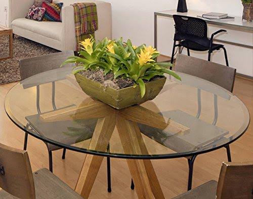 Glass Table Top: 60 inch Round 1/4 inch Thick Beveled Polish Tempered