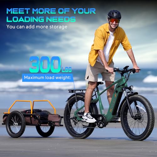 EB60 26" Fat Tire Electric Bike for Adults,2000W Motor Peak 2500W Up to 35MPH&70Miles,48V 20.8AH Hidden Battery,Commuting Electric Mountain Bike, 7 Speed Gear, Hydraulic Brake Ebike