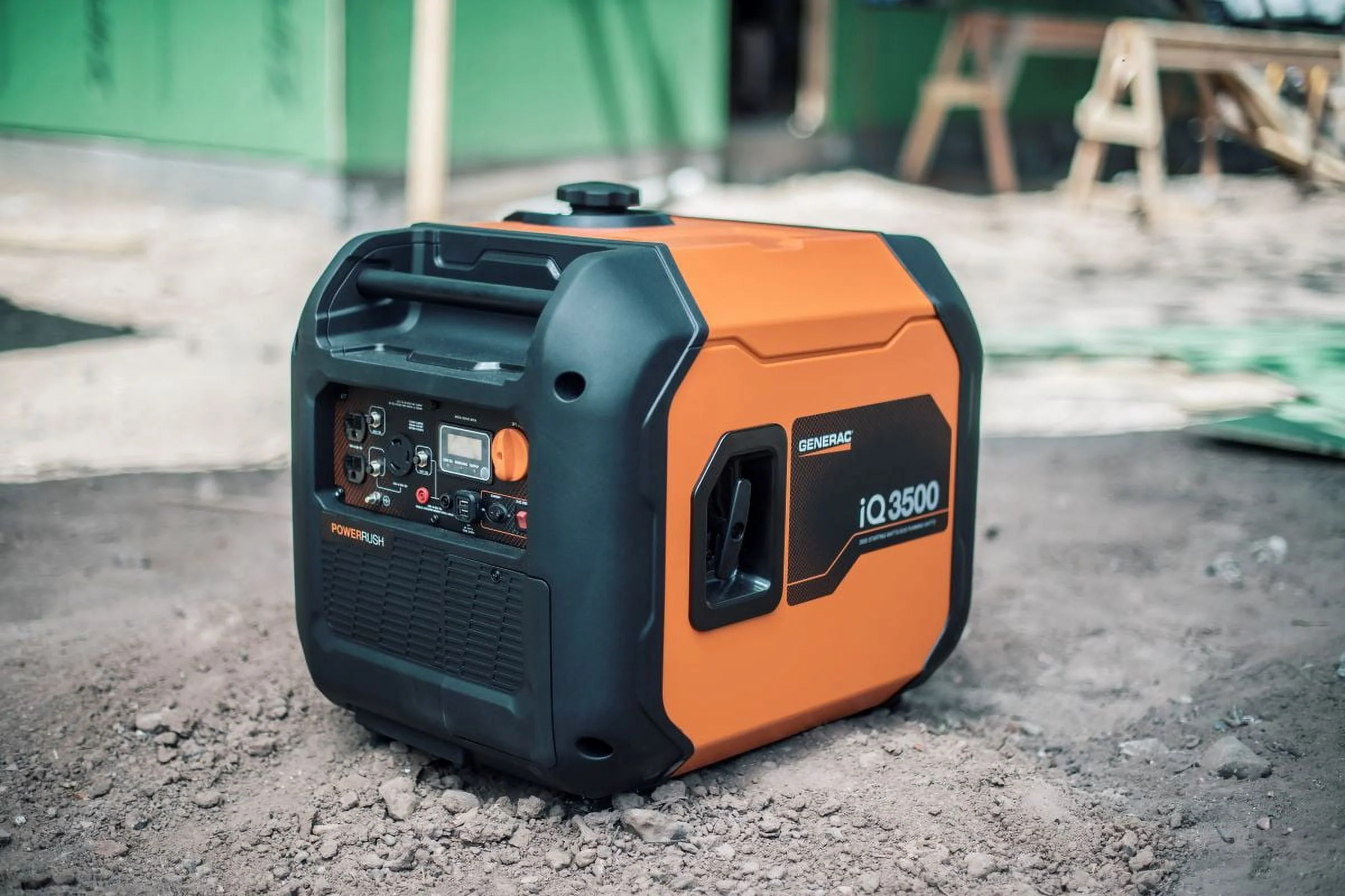 Generac IQ3500 3,500-Watt Ultra-Quiet Electric Start Portable Inverter Generator with PowerRush™ Advanced Technology, 50 State/CSA