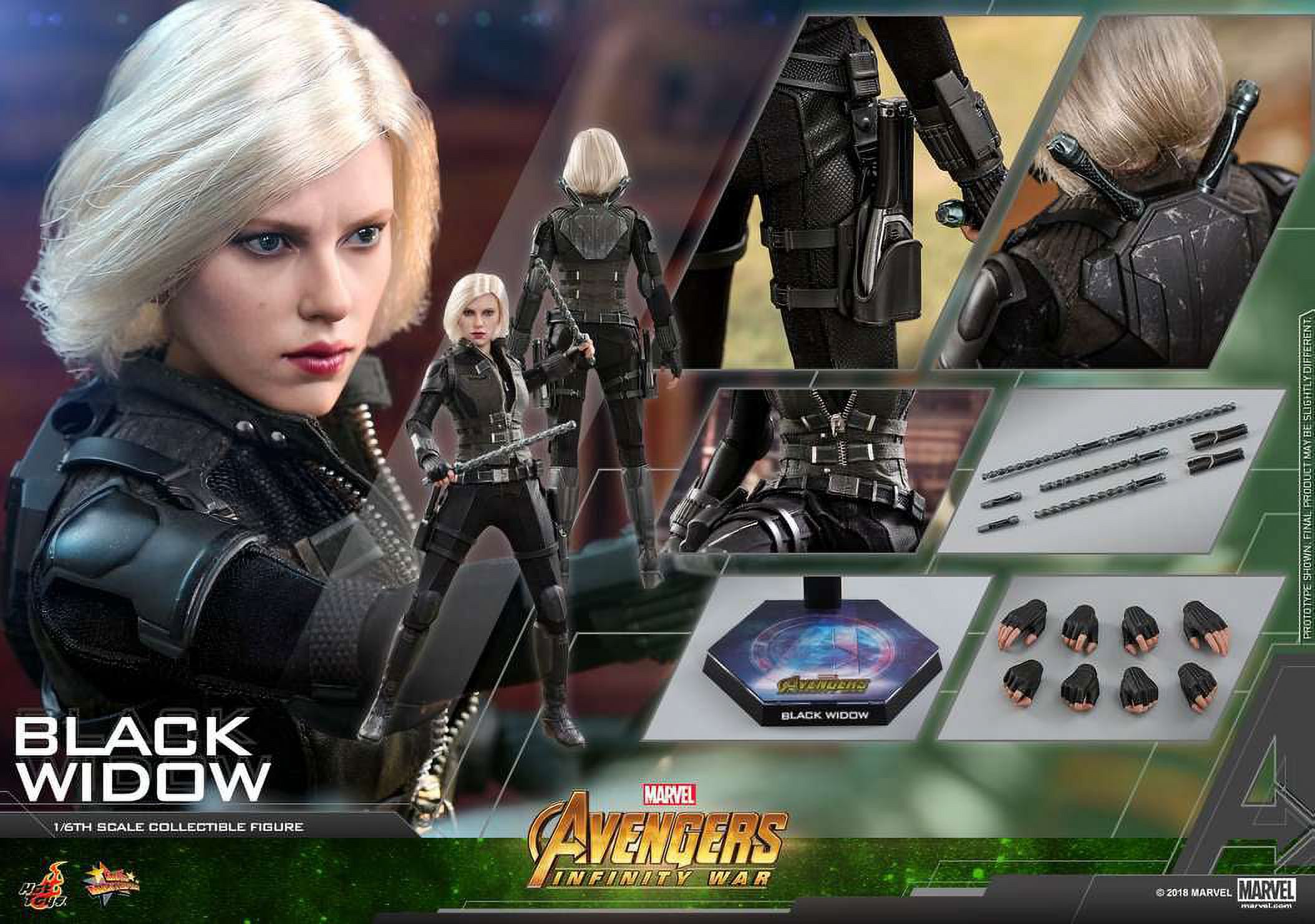 Hot Toys Movie Masterpiece Avengers Infinity War 16 Scale Figure Black Widow Japan Limited