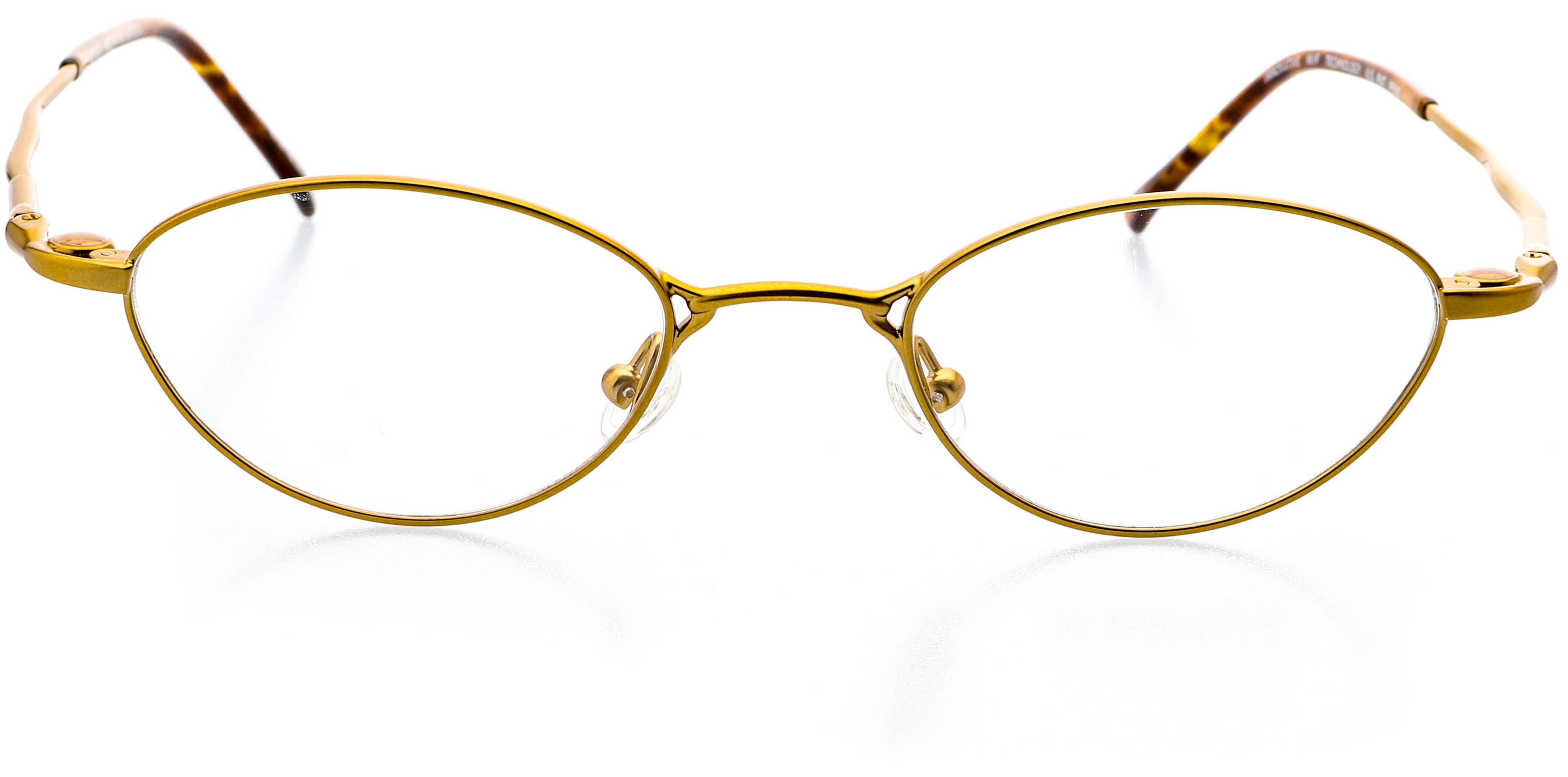 Optical Eyewear - Oval Shape, Metal Full Rim Frame - Prescription Eyeglasses RX, Bronze Antique Gold