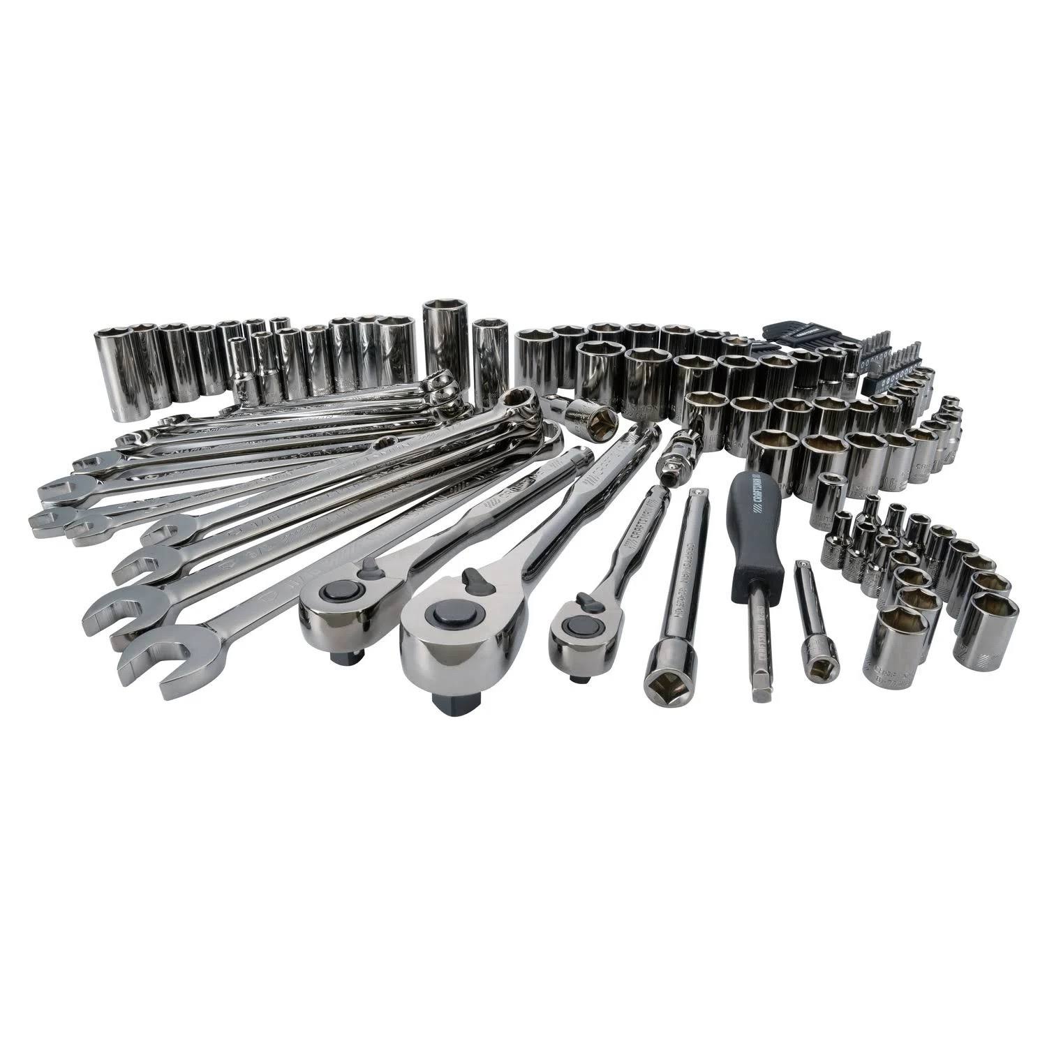 Craftsman 121 Piece SAE and Metric Chrome Mechanic Tool Set