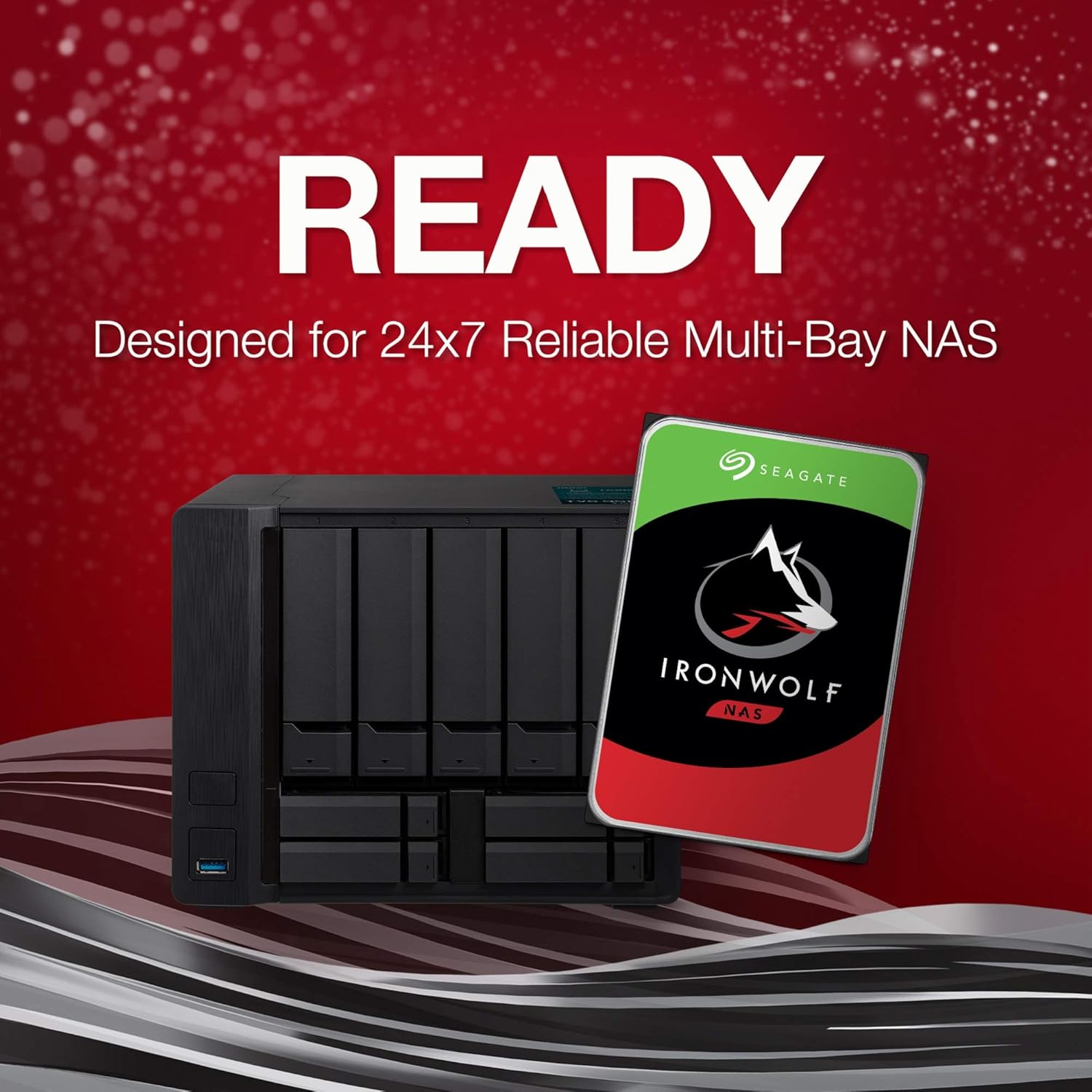 Seagate IronWolf 12TB NAS Internal Hard Drive HDD – CMR 3.5 Inch SATA 6Gb/s 7200 RPM 256MB Cache for RAID Network Attached Storage – Frustration Free Packaging (ST12000VN0008)