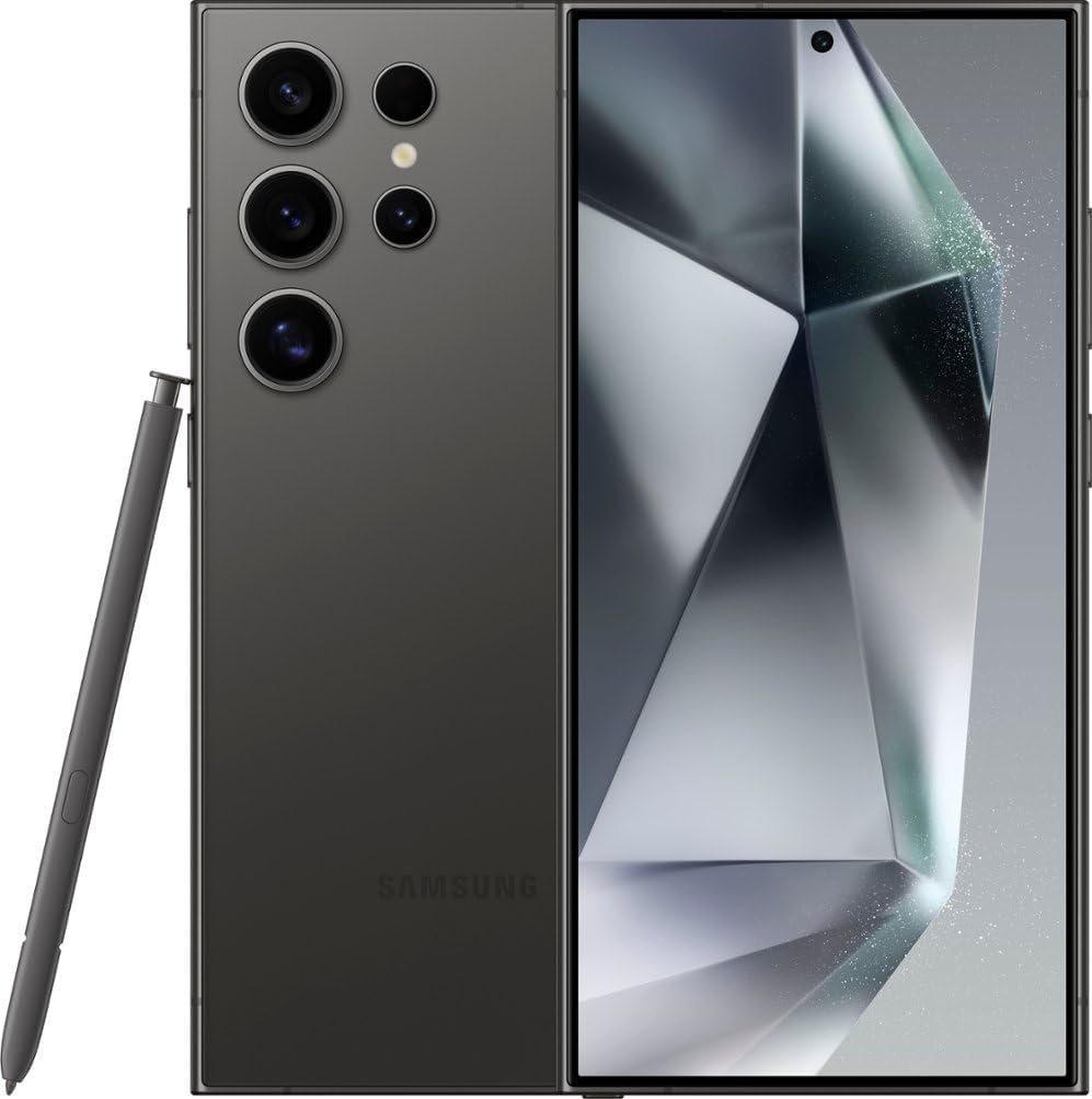 SAMSUNG Galaxy S24 Ultra Cell Phone, 256GB AI Smartphone, Unlocked Android, 200MP, 100x Zoom Cameras, Long Battery Life, S Pen, Global Version, 2024 - Titanium Black
