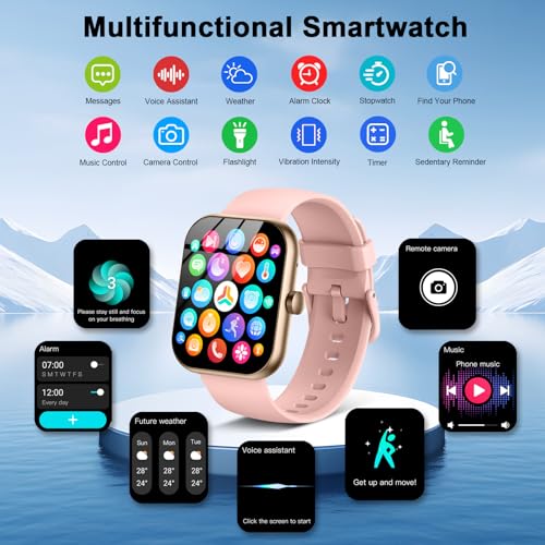 Smart Watch(Answer/Make Call), 1.96 HD Smartwatch for Men Women, 2025 New Fitness Watch with 112+ Sport Modes, Heart Rate, Sleep Monitor, Pedometer, IP68 Waterproof Activity Tracker for Android iOS