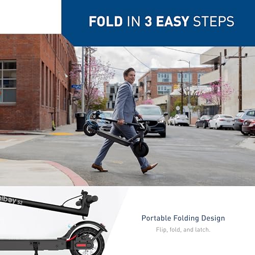 Hiboy S2/S2 Pro/S2 MAX Electric Scooter, 350-500W Motor, 8.5"-10" Solid Tires, 17-40.4 Miles Range, 19 Mph Folding Commuter Electric Scooter for Adults (Optional Seat)