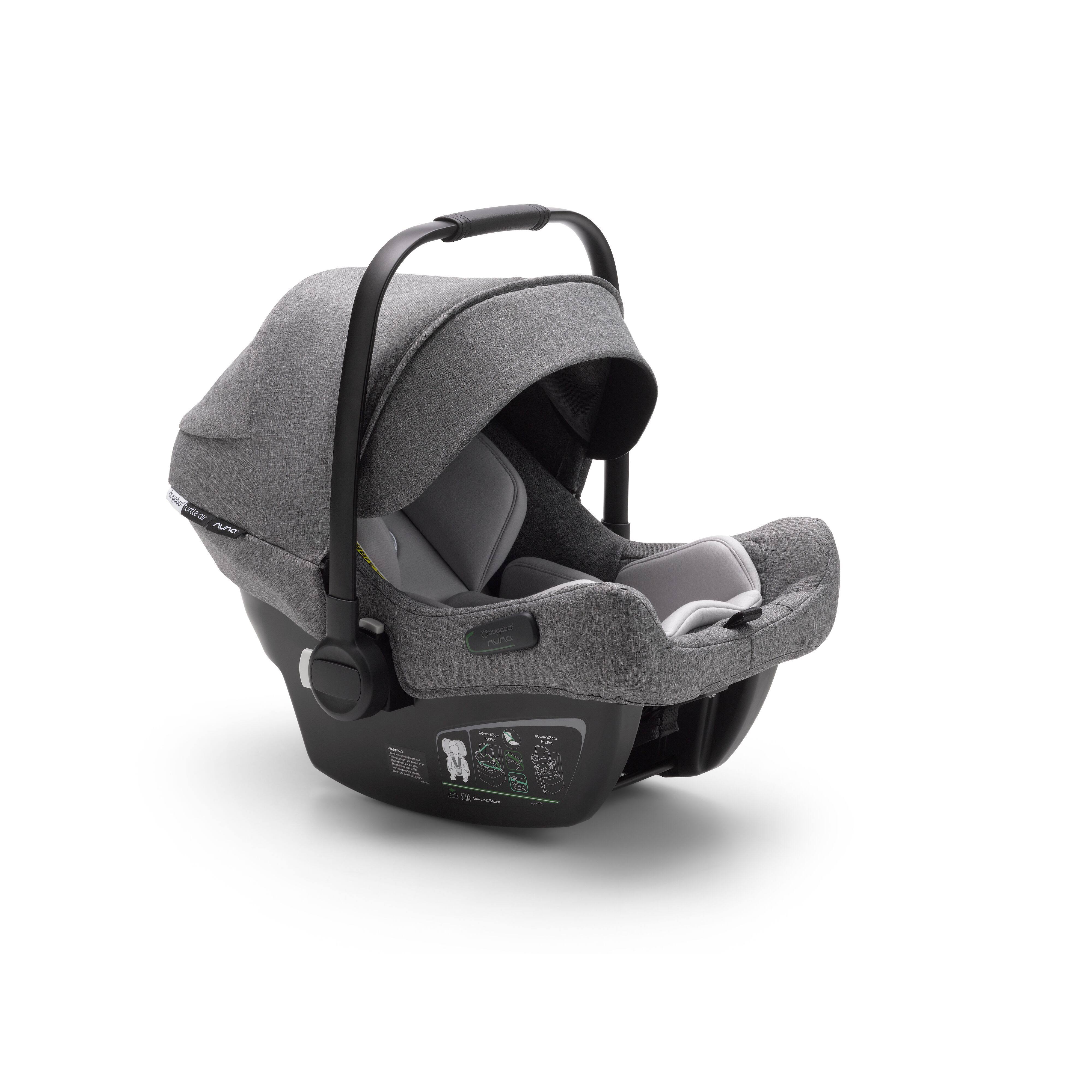 Bugaboo Turtle Air by Nuna Car Seat + Base - Grey
