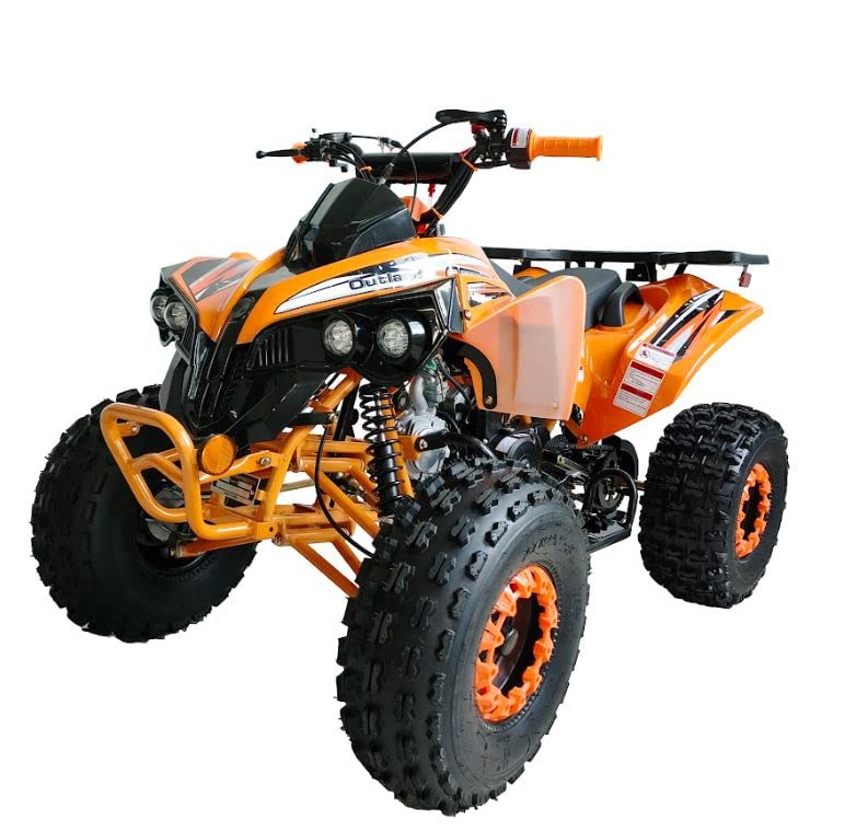 HHH Youth and Adult 125cc ATV Vitacci Outlander Fully Automatic with Reverse Double Headlights Led Gas 4 Wheeler ATVs Quads Big 19/18 inch Tires (Green) - Extra Large