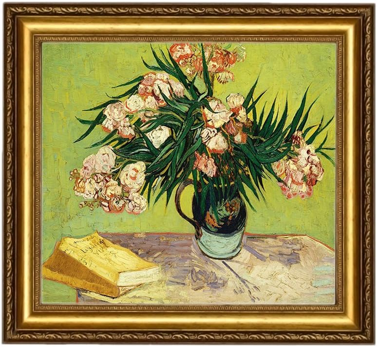 Eliteart - Starry Night Over The Rhone by Vincent Van Gogh Giclee Art Canvas Prints- Framed Size:27 3/5 x34 3/5