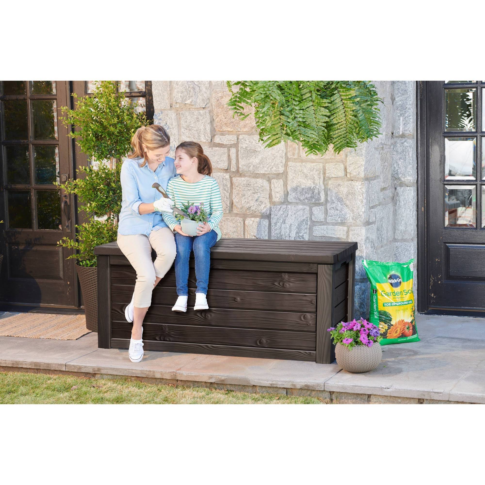 Keter Eastwood 150 gal. Resin Deck Box, Brown