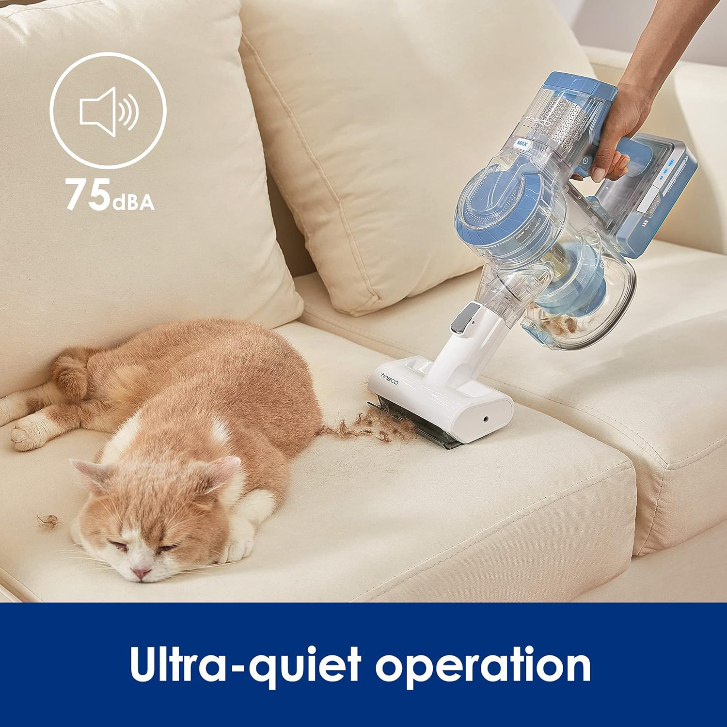 Tineco A11 Hero Cordless Lightweight Stick/Handheld Vacuum Cleaner, 450W Motor for Ultra Powerful Suction for Carpet, Hard Floor & Pet