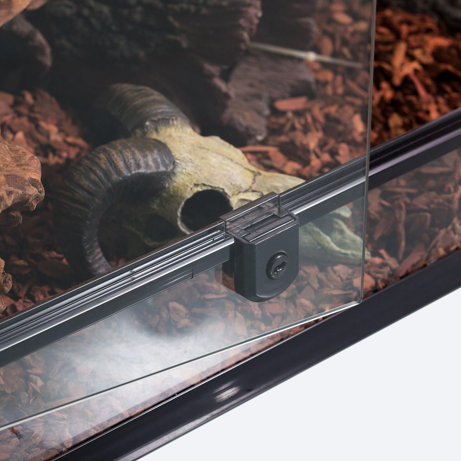 REPTIZOO 50 Gallon Glass Reptile Terrarium Tank, 36" x 18" x 18" Large Reptile Terrarium Double Hinge Door with Screen Ventilation
