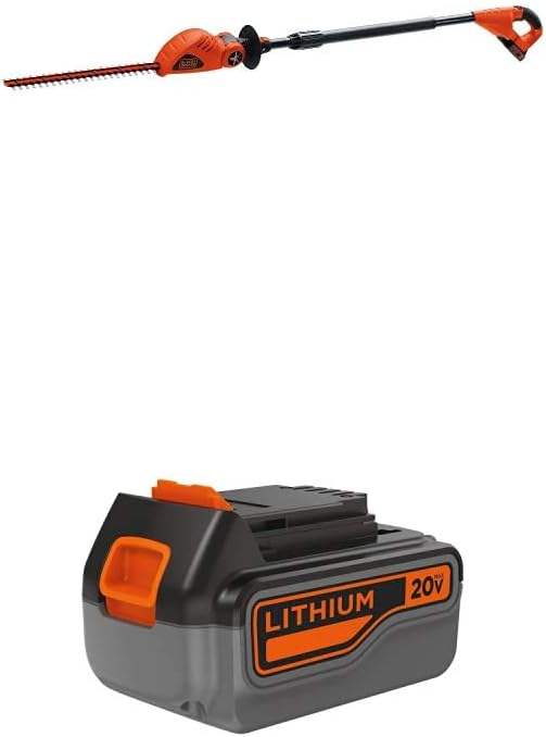 BLACK+DECKER 20V MAX Cordless Pole Hedge Trimmer, 18-Inch (LPHT120)