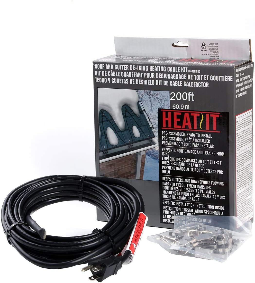 HEATIT HIRD 200 feet 5 Watts Per Foot Roof & Gutter Snow De-Icing Cable