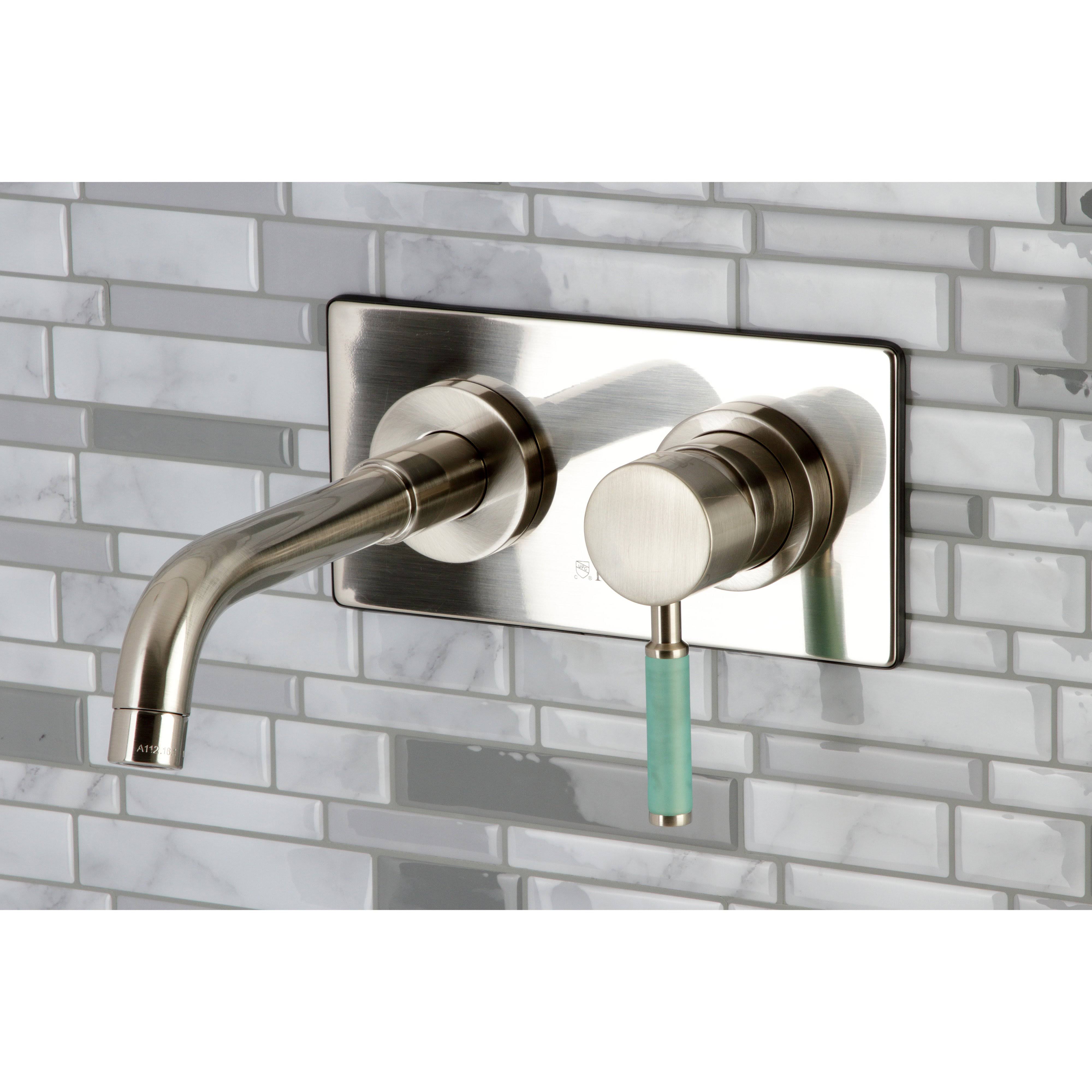 Kingston Brass KS8112DKL Single-Handle Wall Mount Bathroom Faucet, Polished Brass