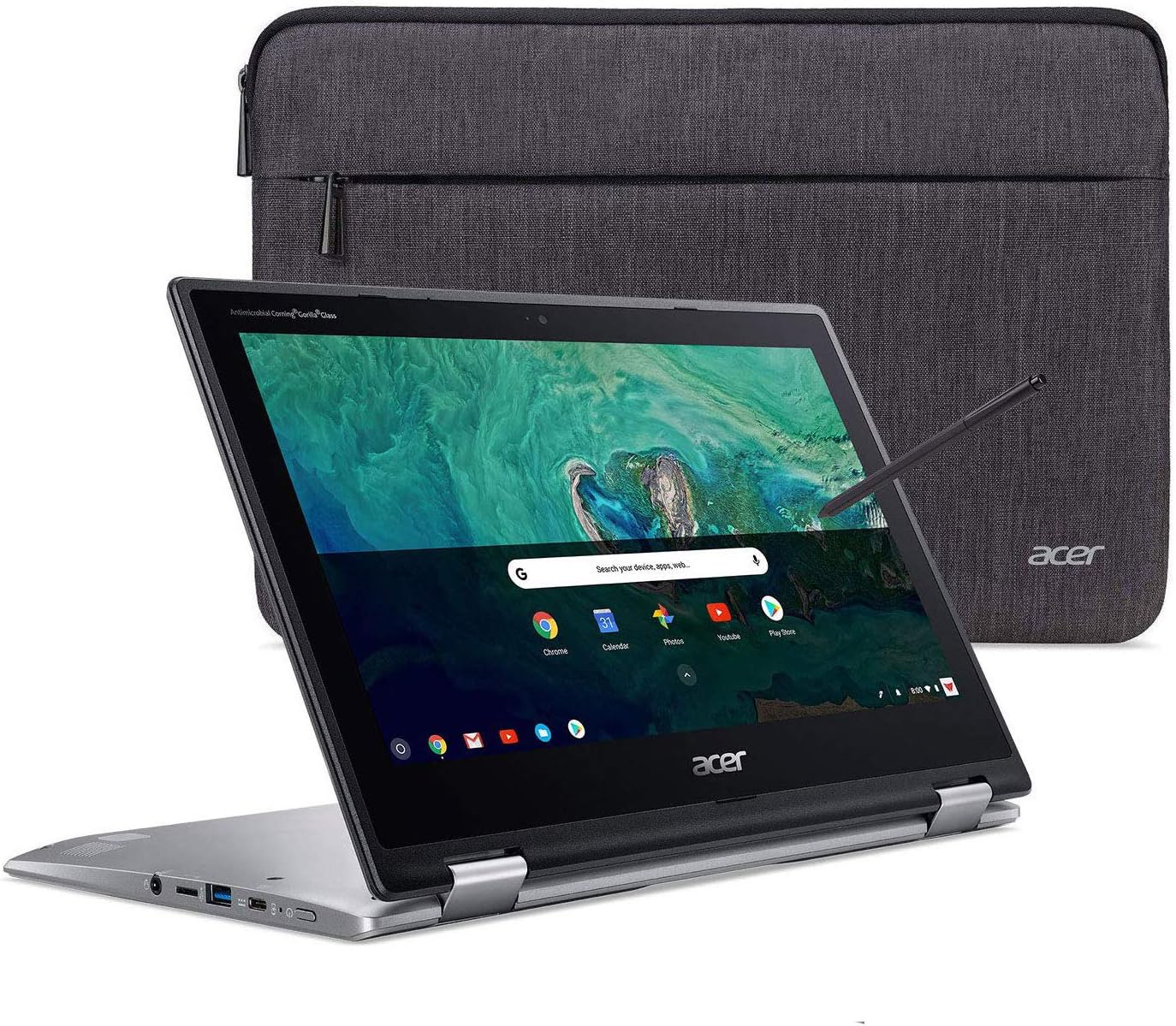 Acer Chromebook Spin 11 Convertible Laptop, Intel Celeron N3350, 11.6" HD Touch Display, 4GB DDR4, 32GB eMMC, 802.11ac WiFi, Wacom EMR Pen, CP311-1HN-C2DV