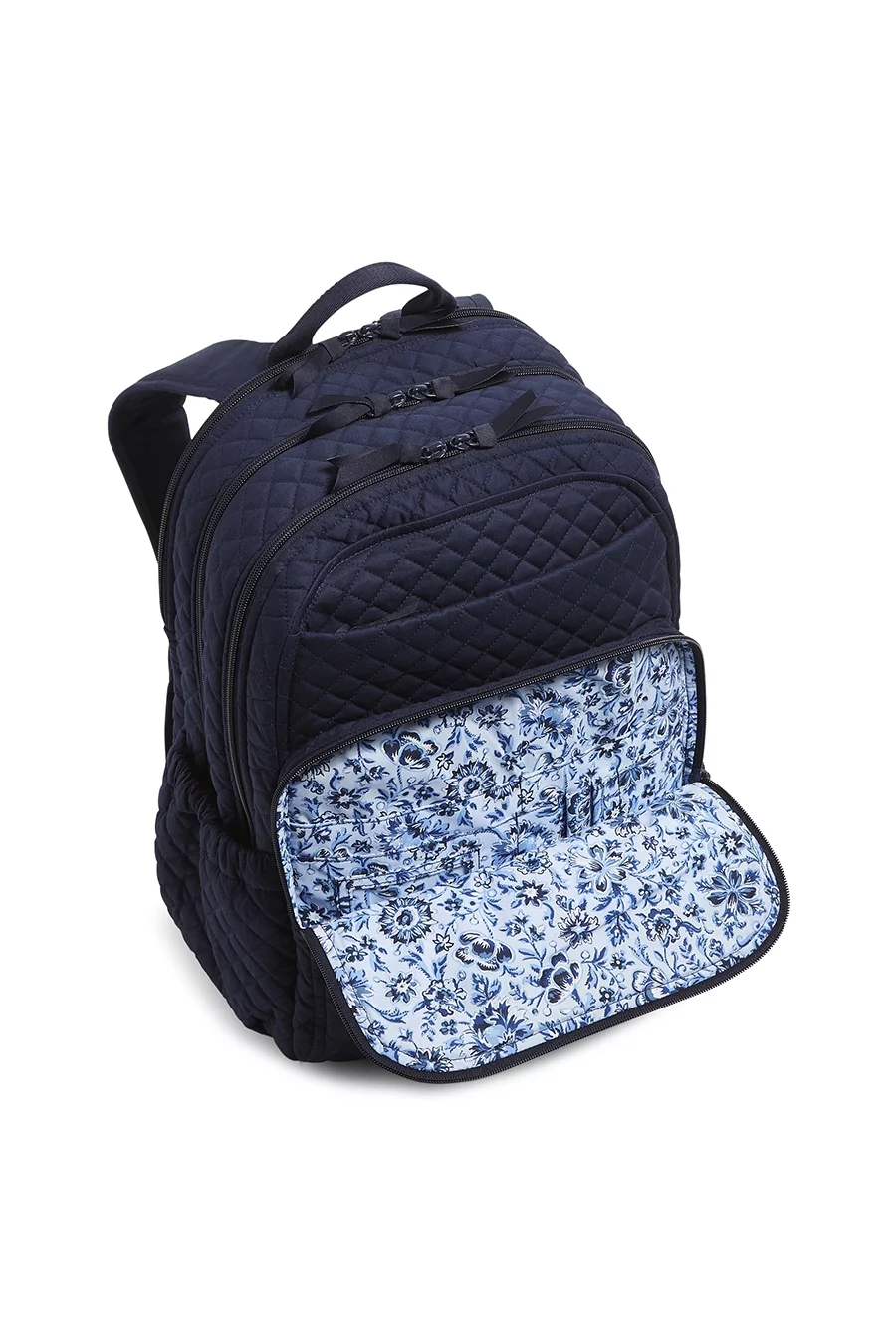 Vera Bradley Women's Cotton XL Campus Backpack Classic Navy