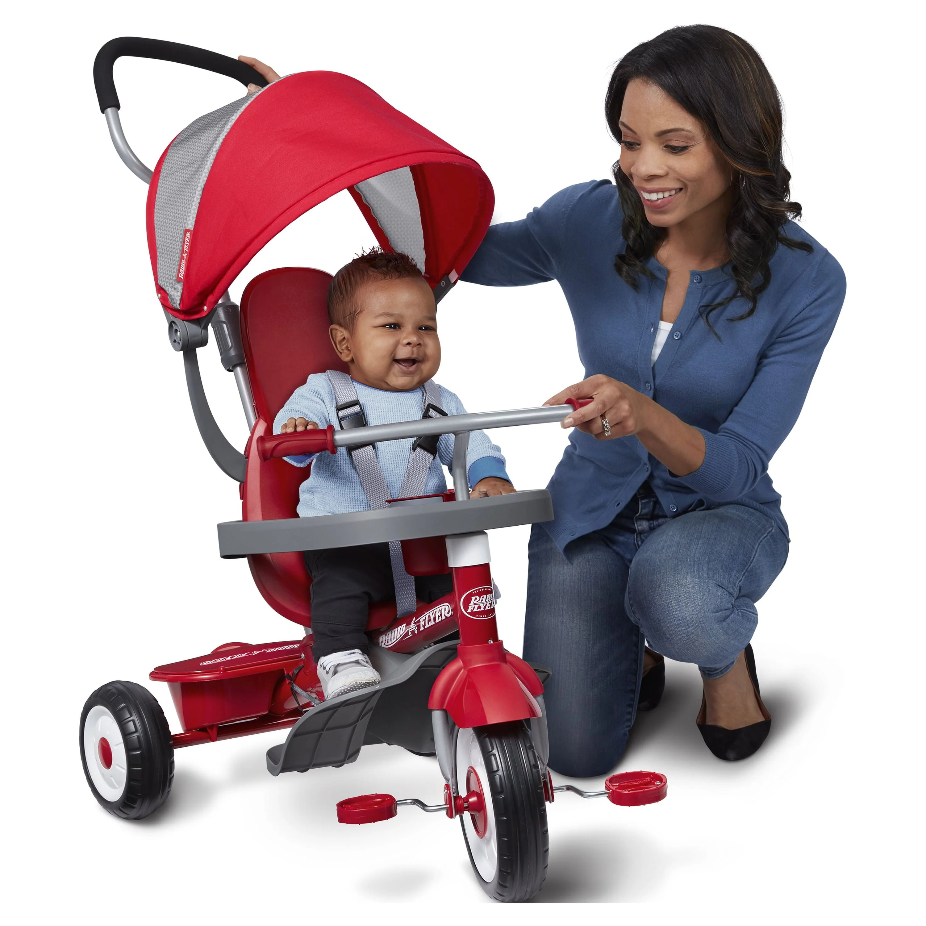 Radio Flyer, 4-in-1 Stroll 'n Trike, Grows with Child, Red