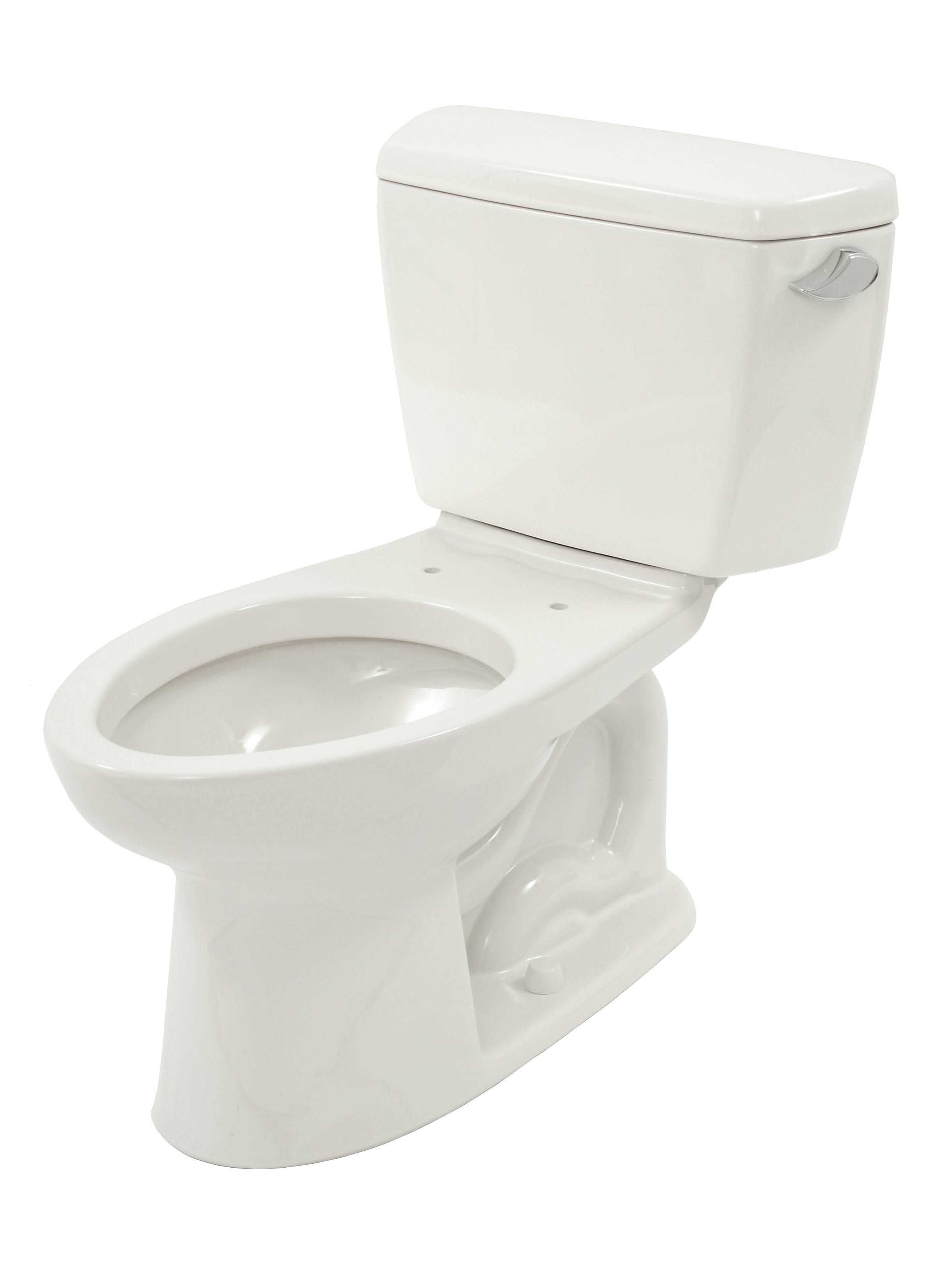 Toto Drake Two-Piece Elongated 1.6 GPF ADA Compliant Toilet with Right-Hand Trip Lever CST744SLR#01 Cotton White