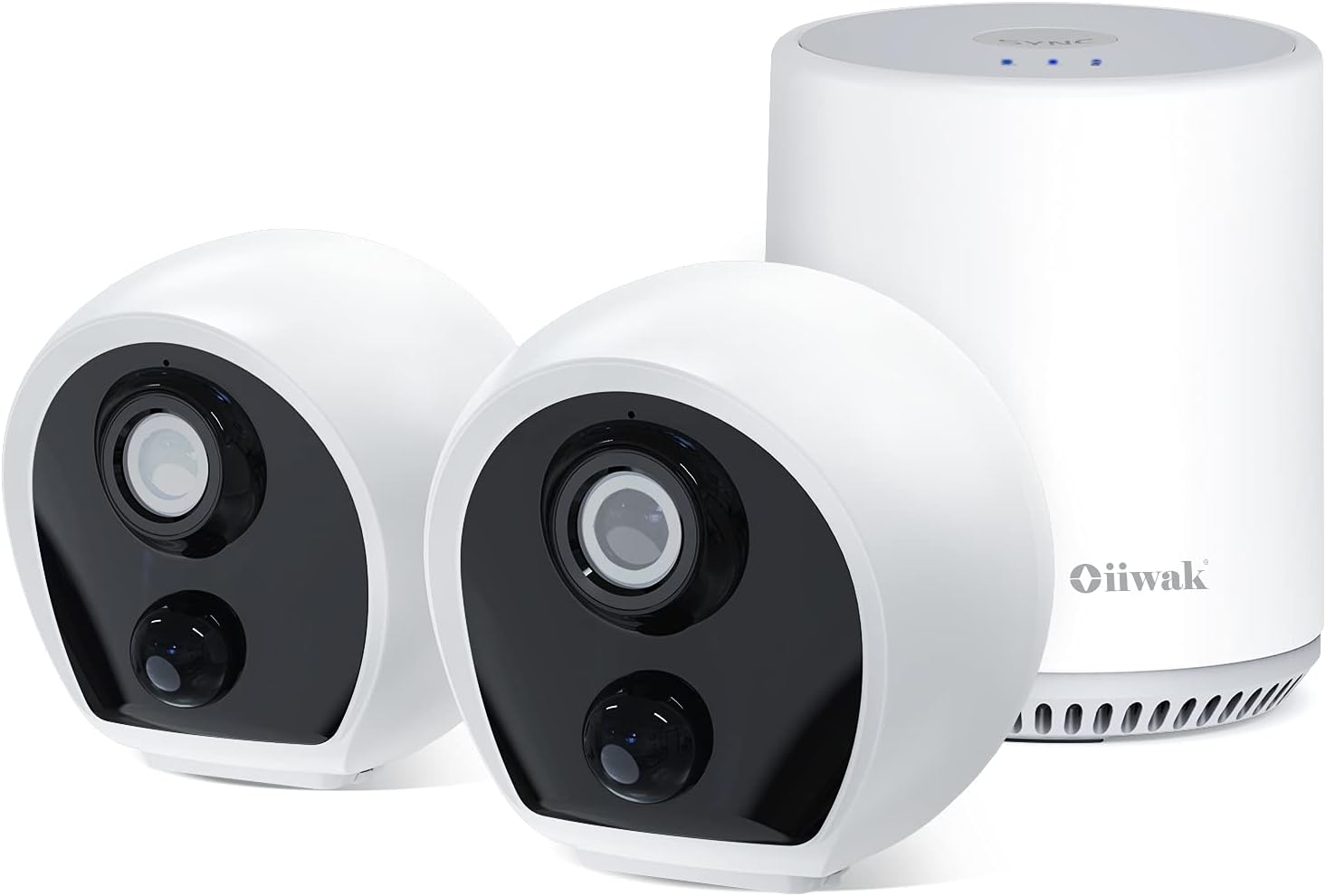 Oiiwak 1080P Home Security Wireless Surveillance Camera for Baby Pet Nanny with Night Vision PIR Motion Detection 2 Way Audio Home Cam Work with Alexa 16G TF Card Cloud Storage(2 Pack)
