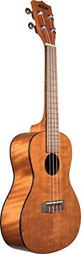 Kala KA-TEM Exotic Mahogany Tenor Ukulele Bundle with Hard Case, Tuner, Austin Bazaar Instructional DVD, and Polishing Cloth