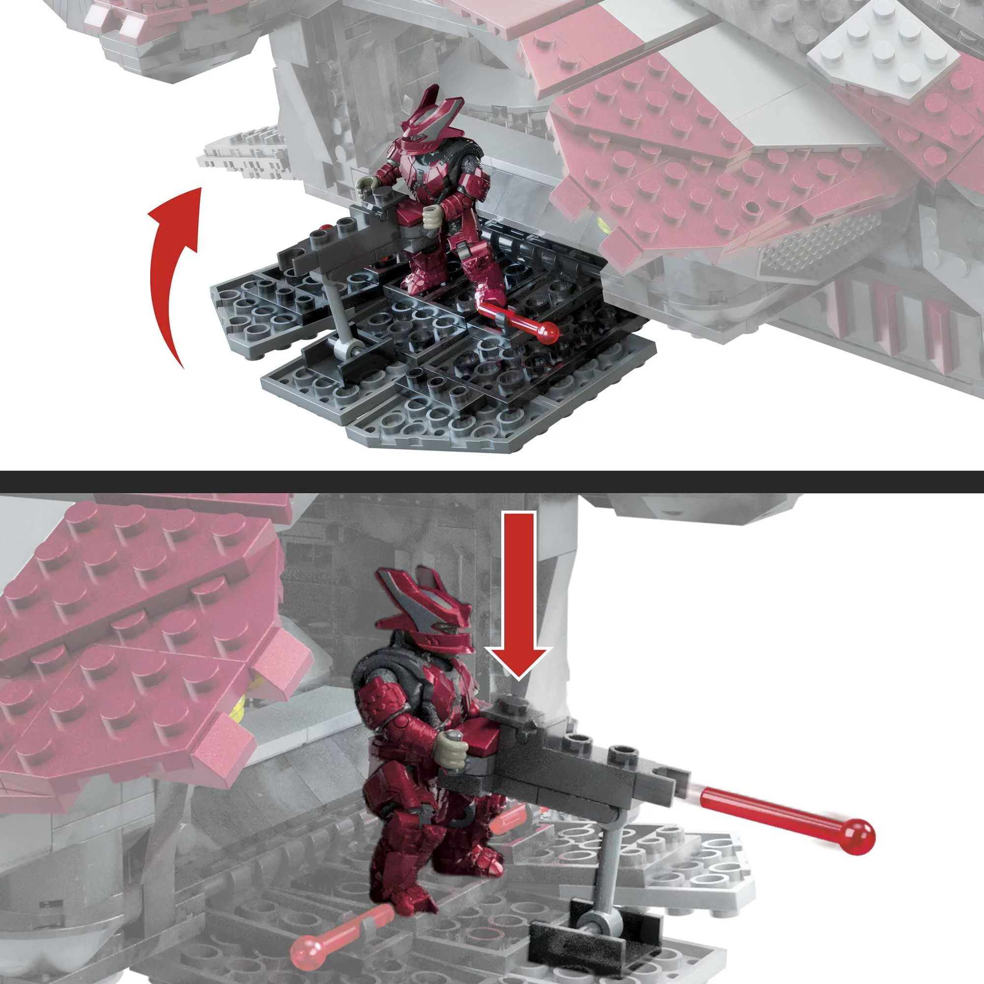 MEGA Halo Infinite Banished Phantom Building Kit with 4 Figures (1214 Pieces)