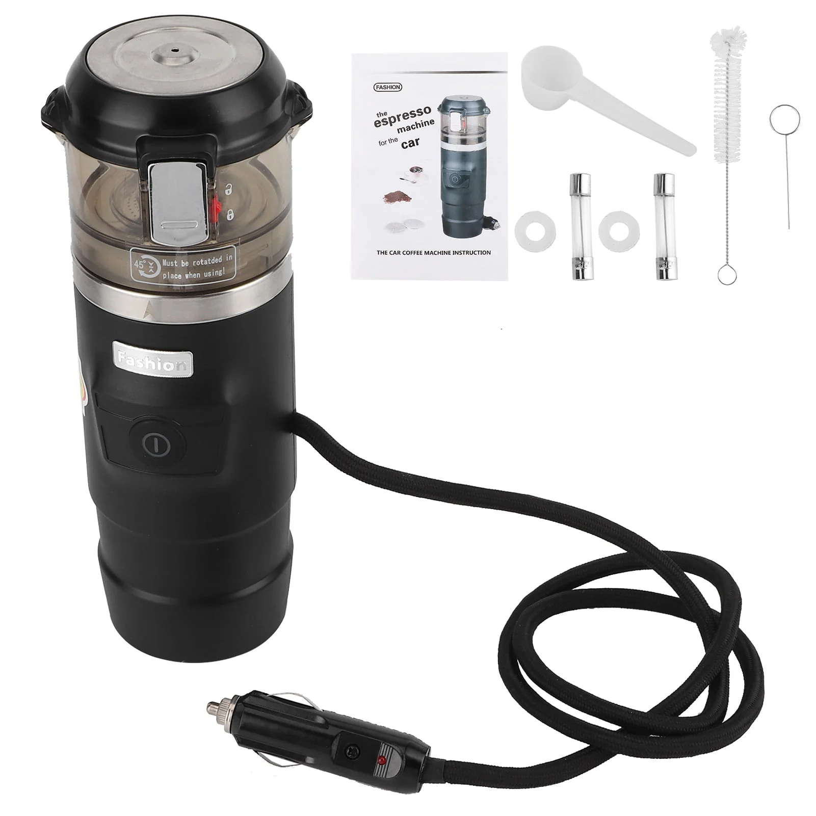 LHCER 12V Coffee Maker,Portable Car Coffeemaker 12V Electric Coffee Machine Cigarette Lighter Power Supply,Electric Coffee Machine